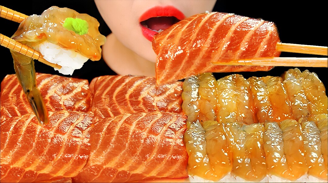 연어장 새우장 먹방 연어초밥 새우초밥 해산물 리얼사운드 먹방 ASMR SEAFOOD 해산물먹방 초밥먹방 - kakaoTV 연어장 새우장 먹방... 