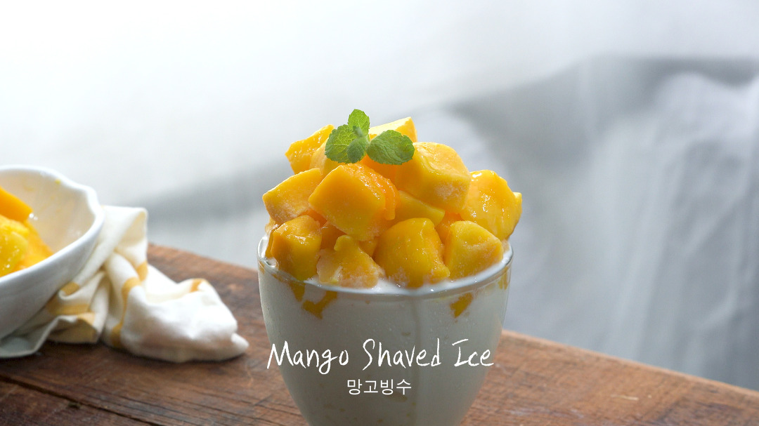 신라호텔 애플망고빙수 집에서 즐기는 방법 | 망고빙수 카페 레시피 | 우유 얼음 만들기 | 제빙기 없이 빙수 - kakaoTV 신라호텔 애플망고빙수... 
