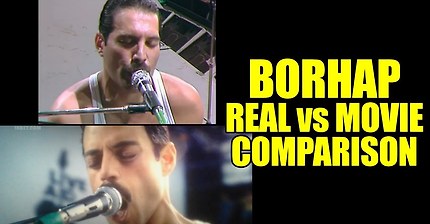 Bohemian Rhapsody Live Aid vs movie comparison