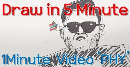 Draw PSY IN 5 Minute & 1 Minute Video / 5분동안 싸이그리고 1분으로 편집