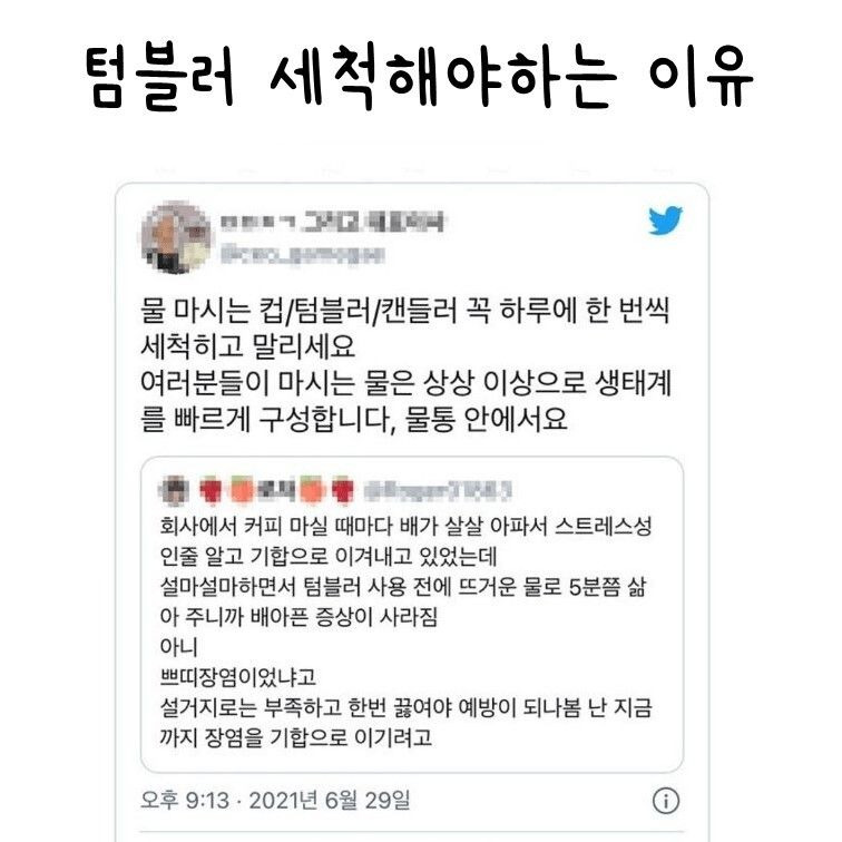 텀블러 세척해야하는 이유