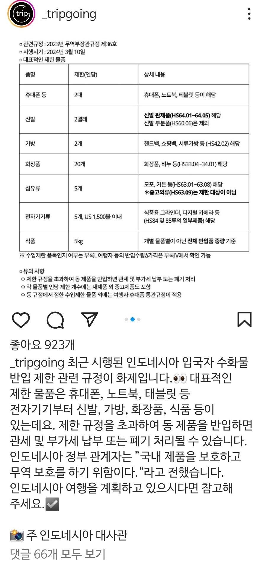 인도네시아 입국시 주의사항