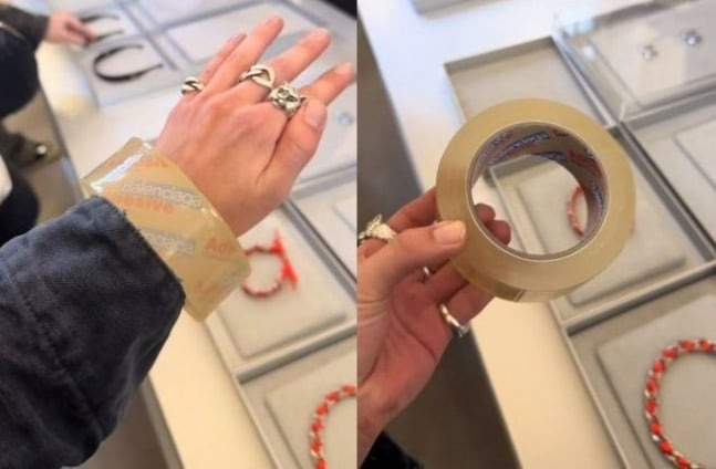 발렌시아가에서 새로 나온 테이프 팔찌.jpg