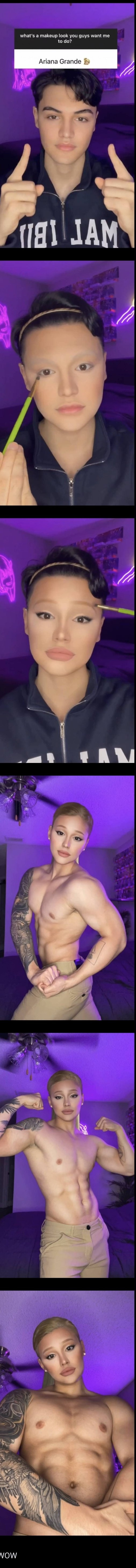 ㅇㅎ,기괴)아리아나 그란데 메이크업.JPG