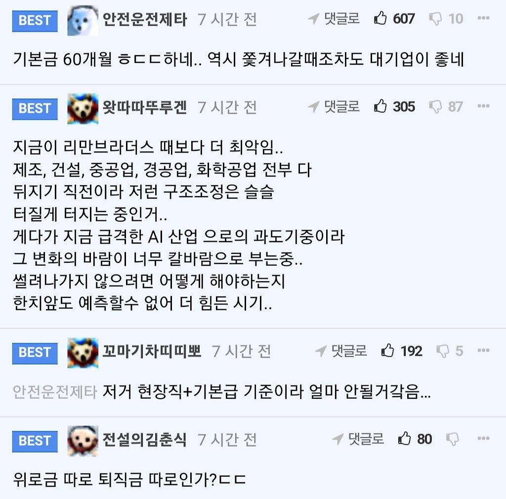 근속 5년차부터 희망퇴직 받는 LG화학 근황 ㄷㄷ