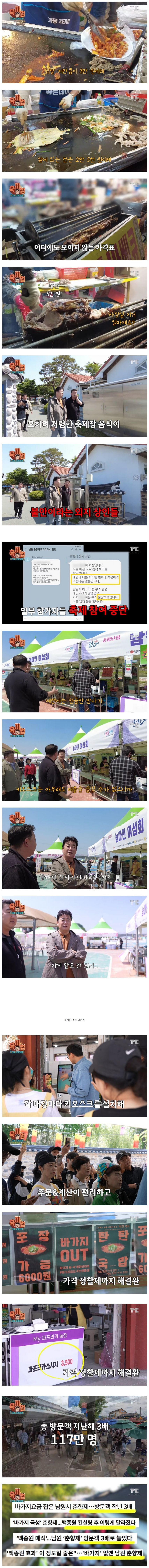 백종원 때문에 화내며 축제 불참한 빌런들