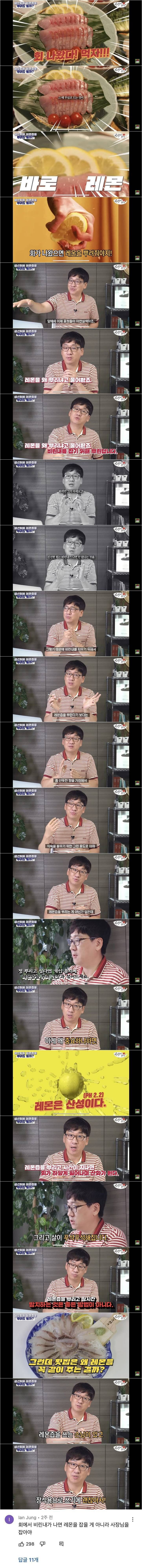 횟집에서 주는 레몬 사용할 때 주의할 점