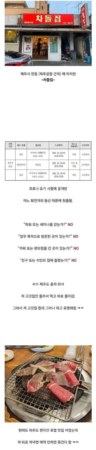 코로나 확진자가 유행시킨 맛집