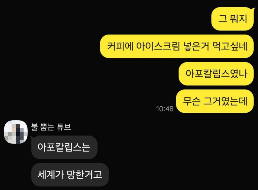 그 뭐지? 커피에 아이스크림 넣은거?