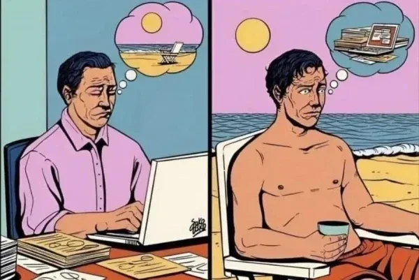 연휴기간중 직장인들 머리속..