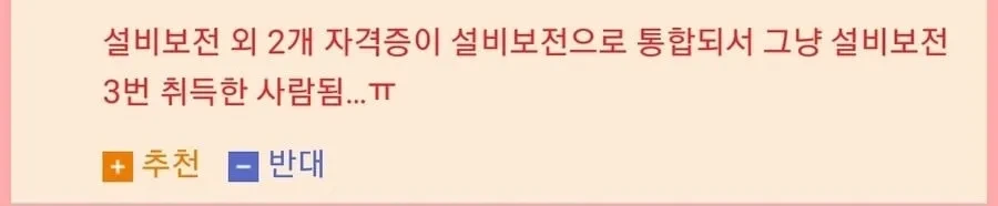 똑같은 자격증 3번 취득한 웃대인