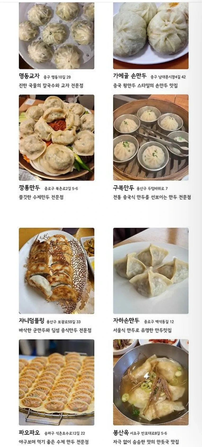 서울 만두 맛집