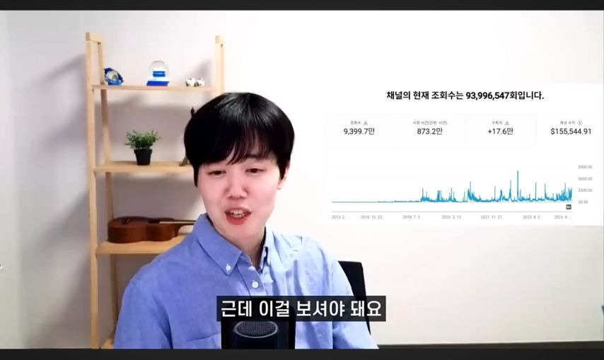 구독자 18.3만 바둑 유튜버 누나의 10년 수익