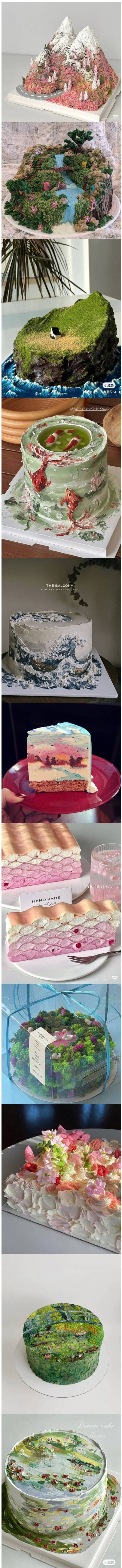 먹기 아까운 케이크들