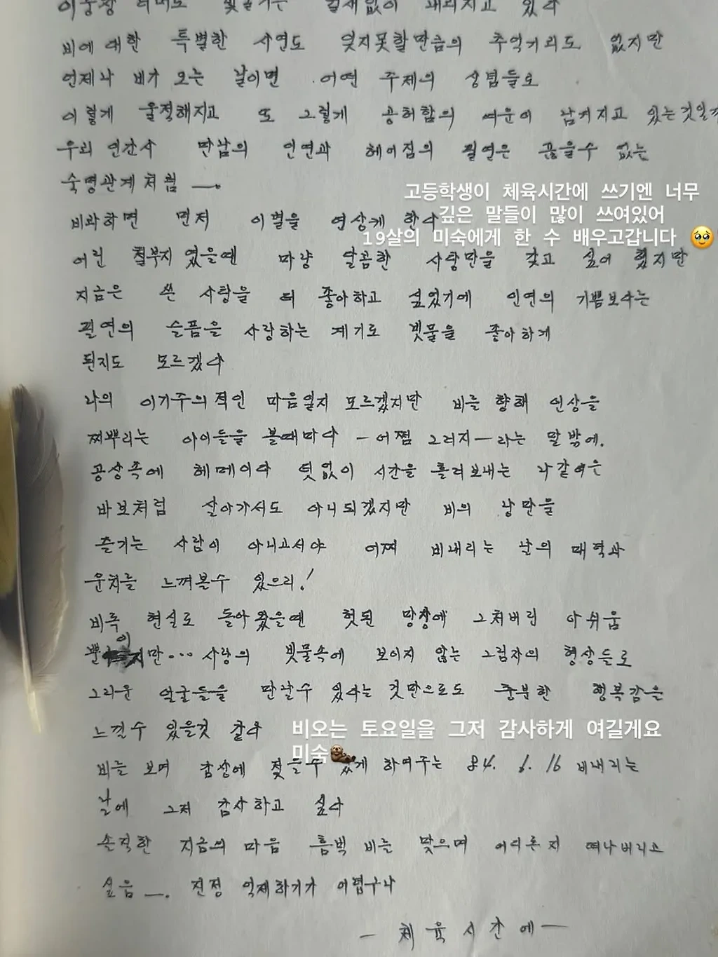사랑에 빠진 고창여고 문학소녀 고미숙양의 다이어리