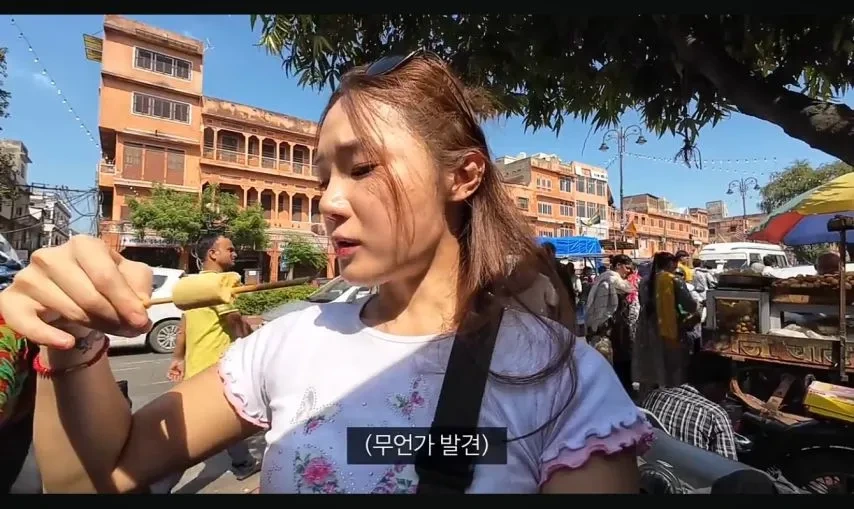 여행 유튜버 누나의 인도 길거리 음식 체험