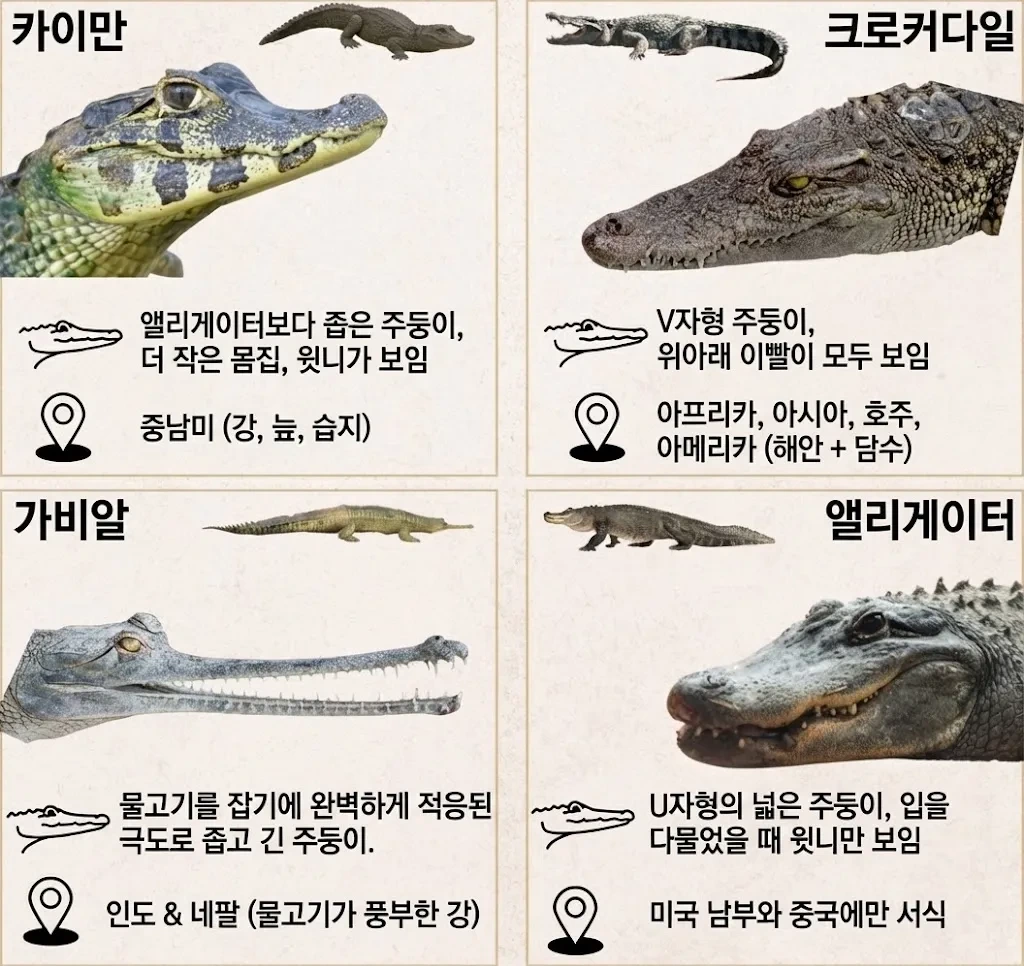 악어를 구별하는 방법