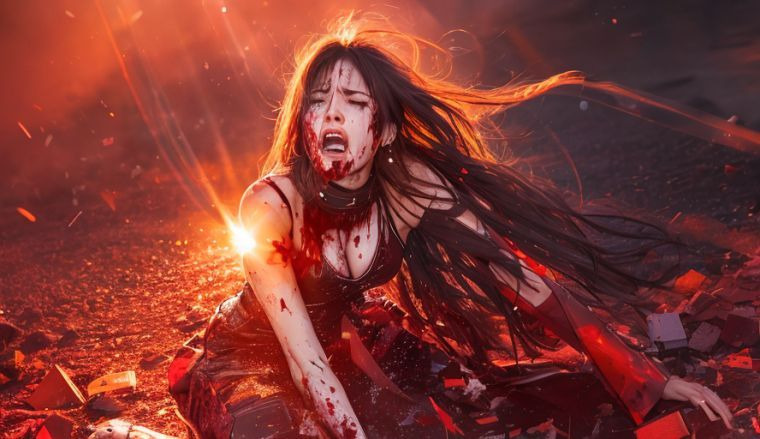 레고밭에서 뒹군 여자를 그려달라 해봤습니다