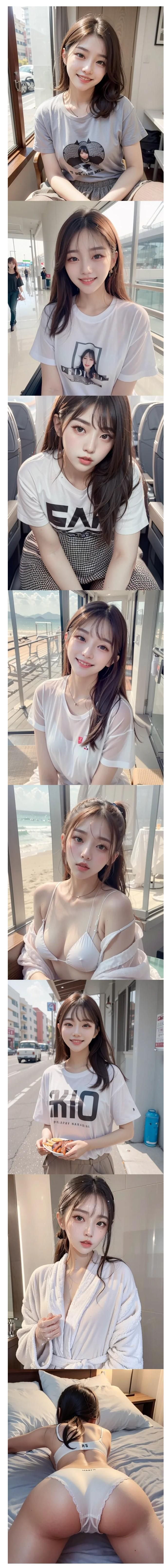 실사 여친과 여행 ai 그림