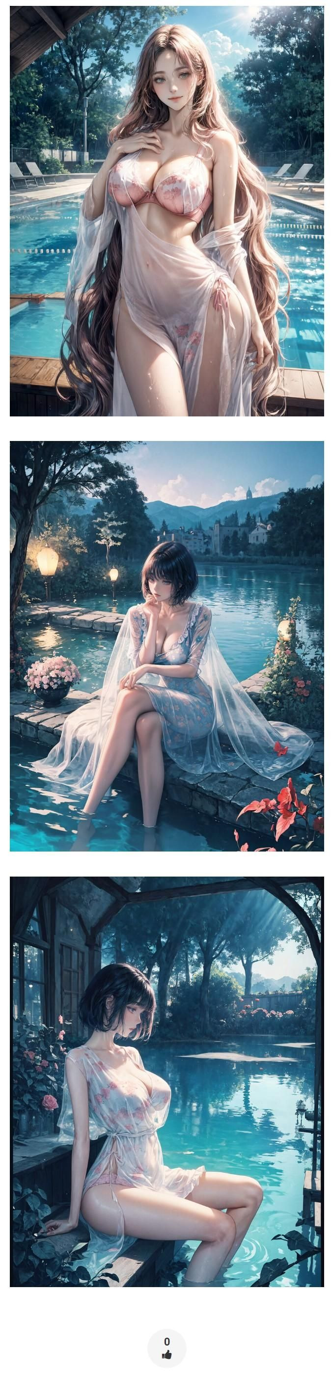 여름이니 물이 있는 배경으로 몇장