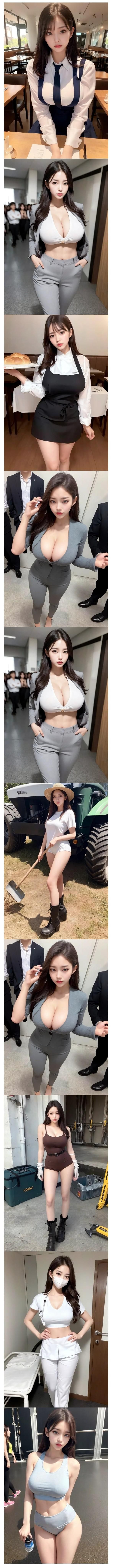 AI 다양한 직업 여성 누나들