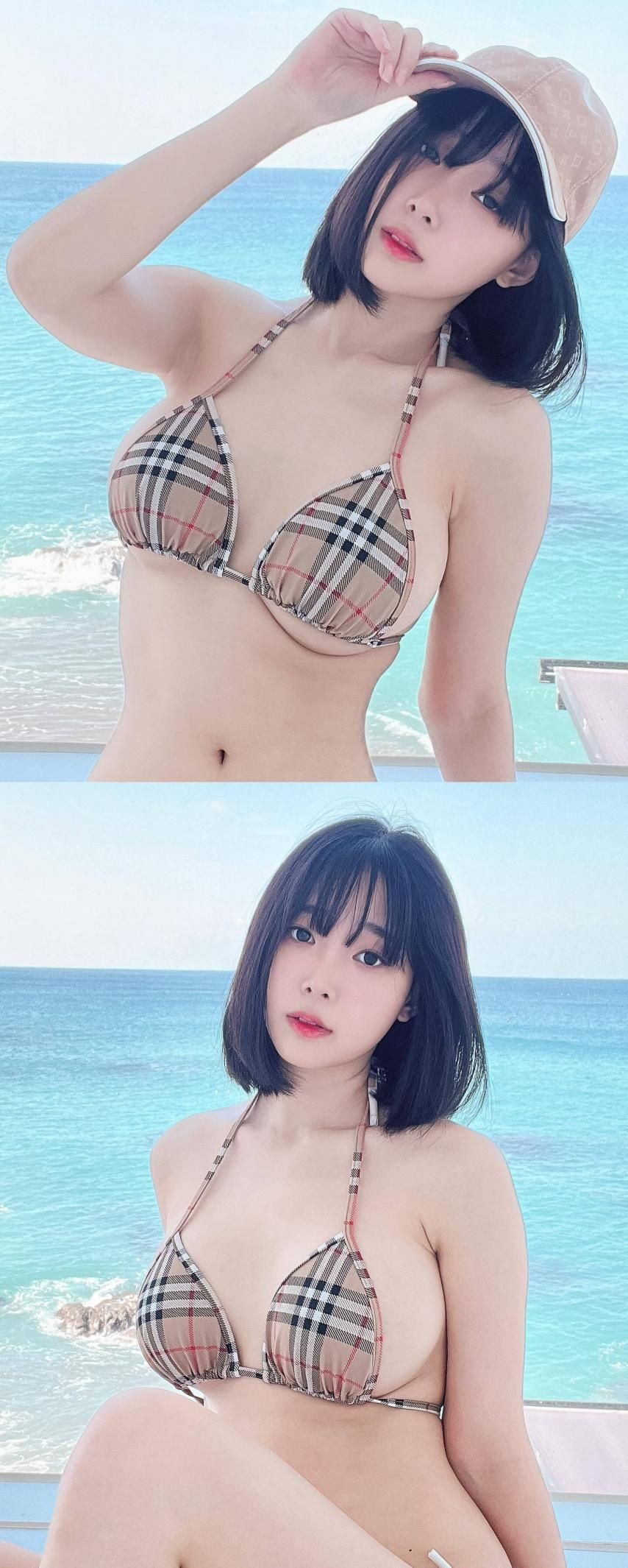 강인경 체크 버버리 비키니.jpg
