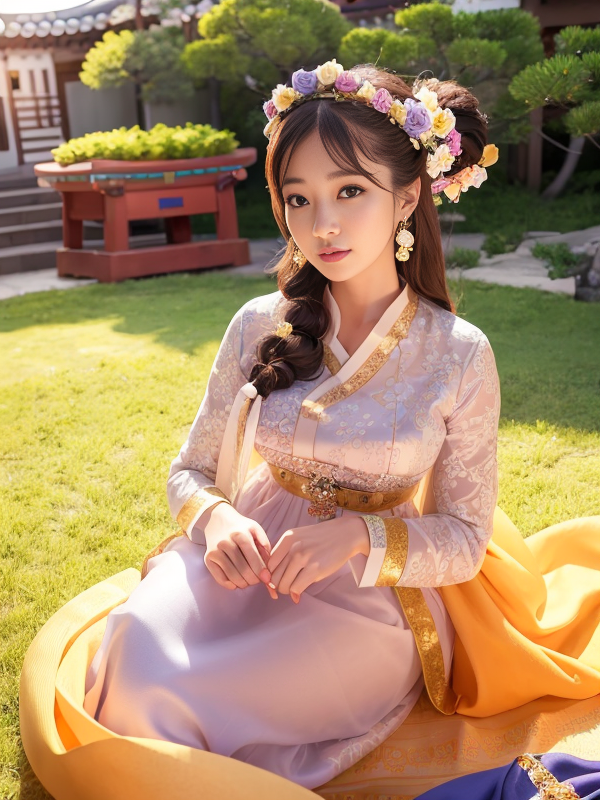 (후방) 한복이미지 저도 그려봤습니다.