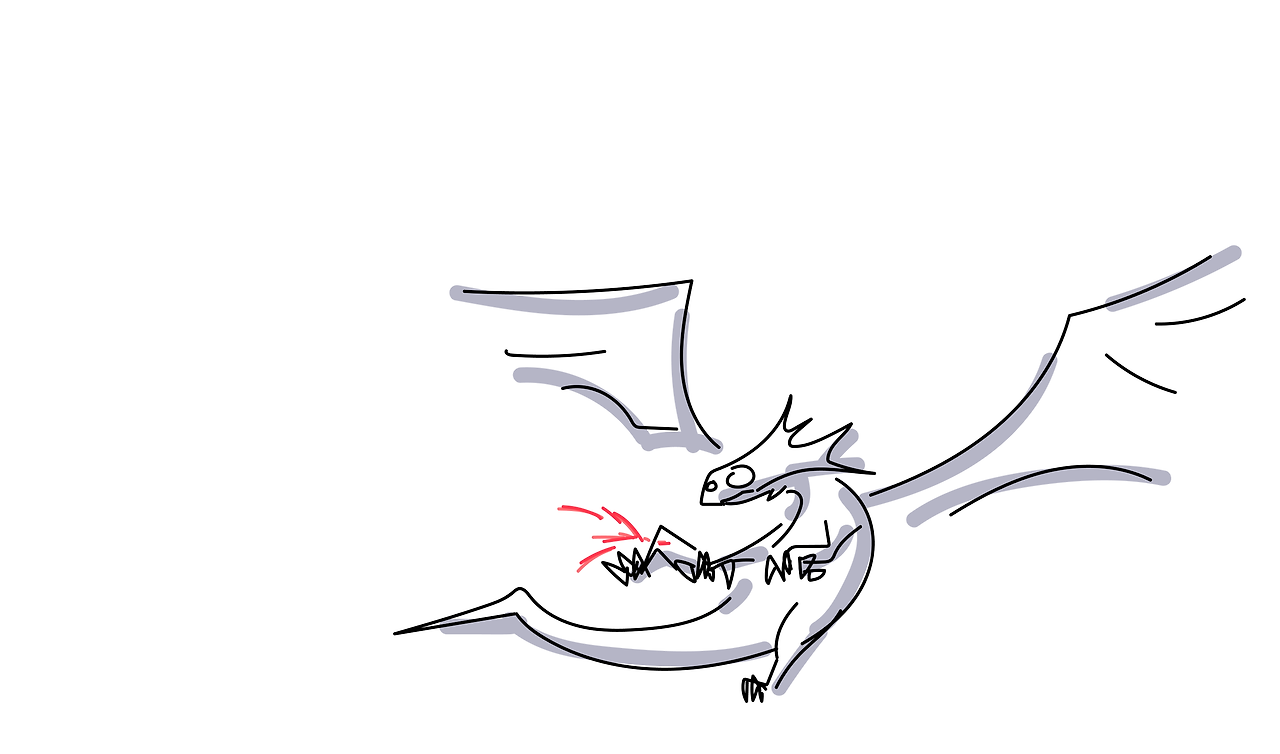 드디어 손에 검을 쥐고 드래곤이 있는 방으로 들어가다.