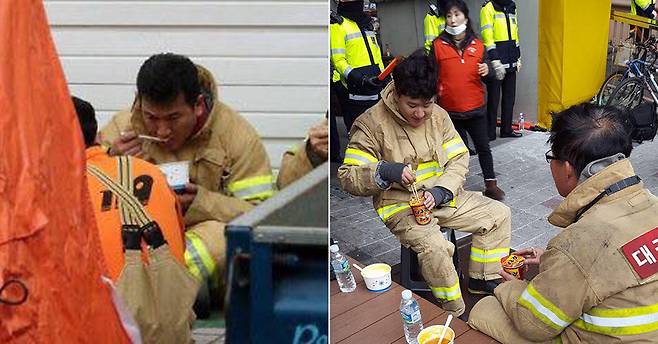 서문시장 화마와 싸우고 컵라면으로 끼니 때우는 소방관들 | 인스티즈