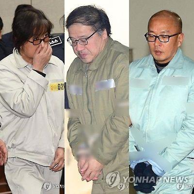 왼쪽부터 '비선 실세' 최순실씨와 안종범 전 청와대 정책조정수석, 광고감독 차은택씨. [연합뉴스 자료사진]