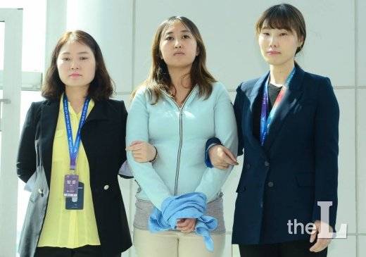 31일 전격 송환된 정유라씨/사진=공동취재단