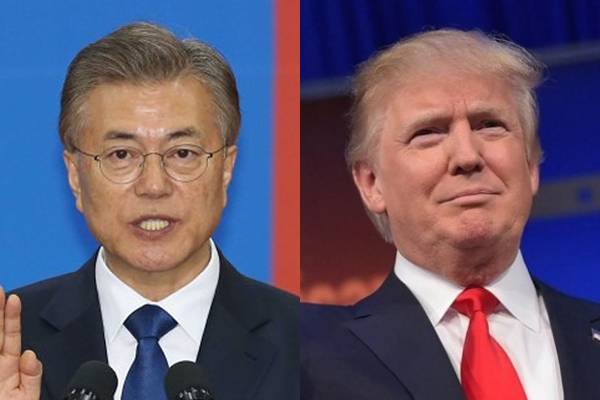 (왼쪽부터)문재인 대통령, 도널드 트럼프 미국 대통령. [사진=헤럴드경제DB]