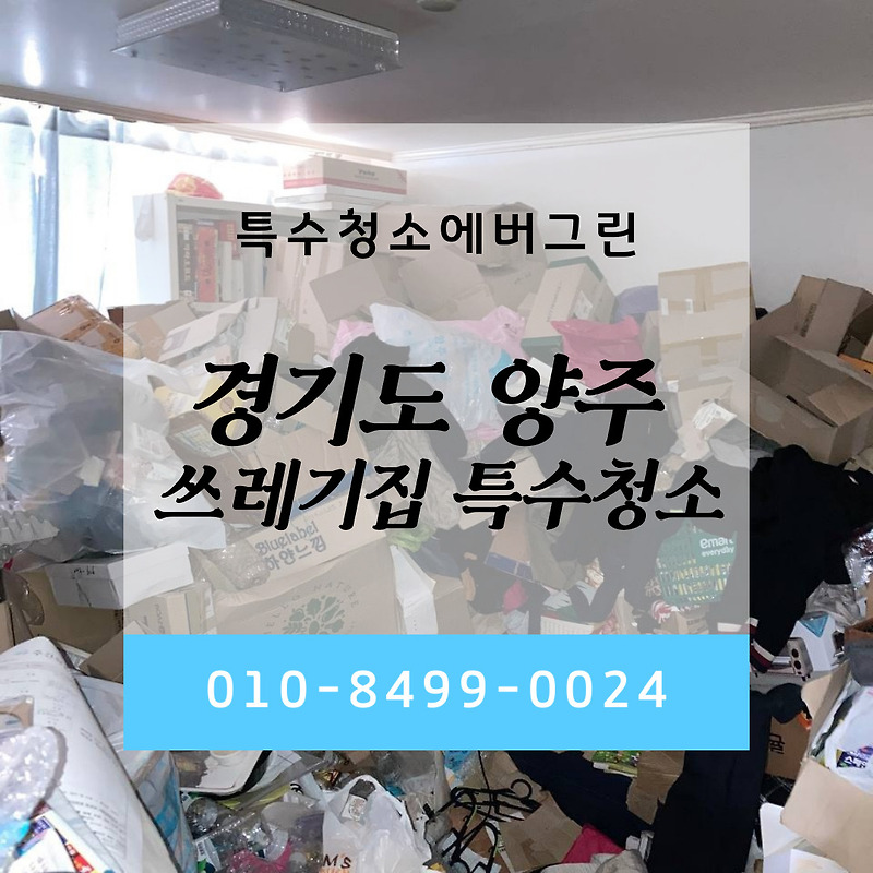 경기도 양주 양평 쓰레기집 특수청소 진행사례 비용견적