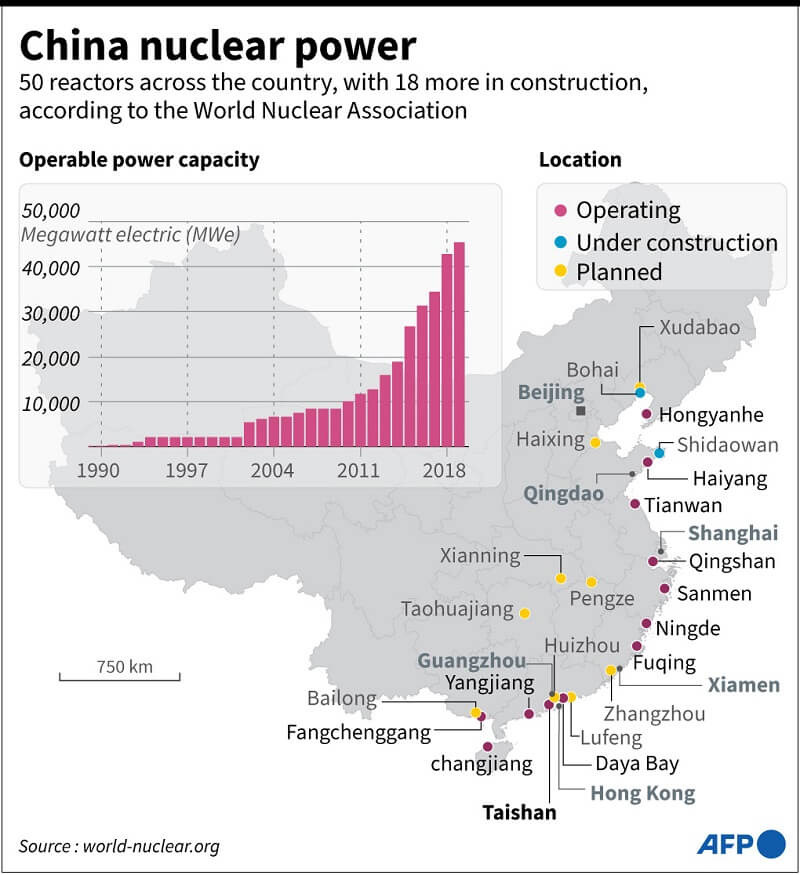 신한울 원자력발전소 1호기 조건부 운영 허가...국내 원자력발전소 현황 Nuclear Power in China