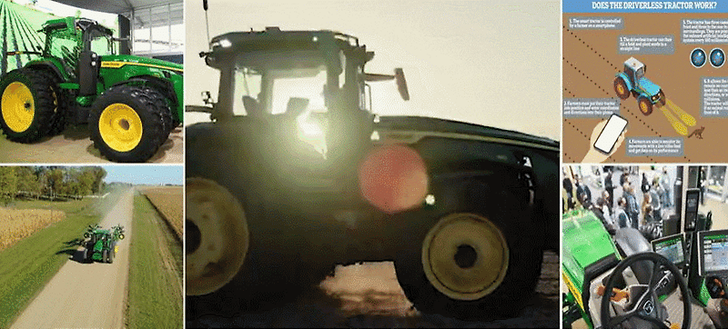 존 디어, 스마트폰으로 조종하는 자율주행 트랙터 공개  VIDEO: The future of farming? John Deere unveils its first driverless tractor...