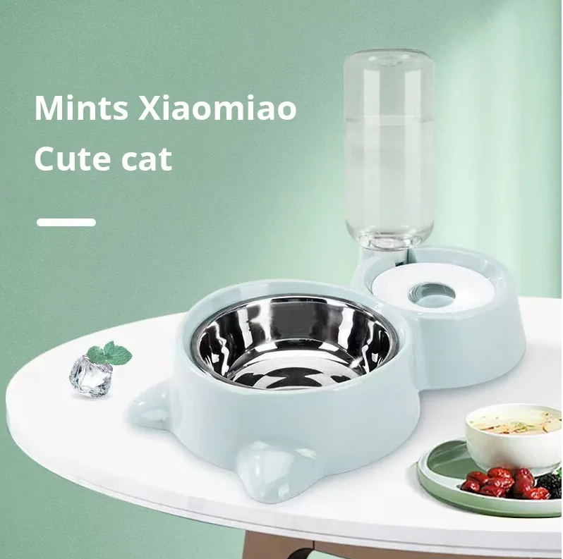 고양이 개를 위한 파란 애완 동물 그릇 분수 자동적인 음식 물 공급 용기