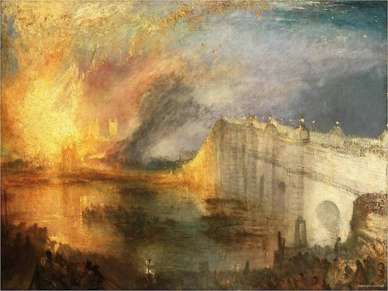 윌리엄 터너, 불타는 국회의사당, 1835