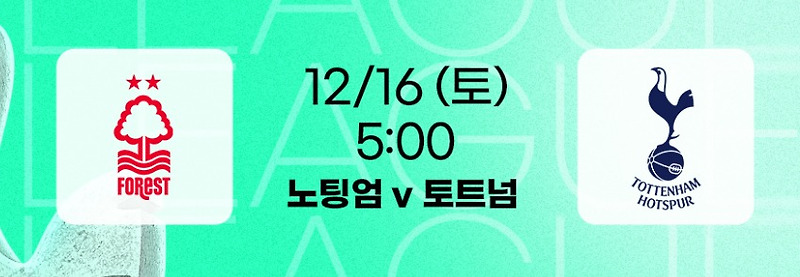 2023년 12월 16일 토트넘VS노팅어 /해외축구 일정 생중계로 보기/토트넘 손흥민/뮌헨 김민재/이강인 PSG/프리미어리그 EP/한국대표팀