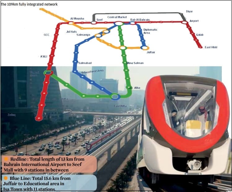 [해외동향] 바레인 경전철(Bahrain Metro Network) 구축 프로젝트 l 아랍에미리트, 140억 달러 규모의 철도 프로젝트 시동