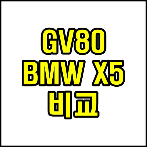 제네시스 GV80 vs BMW X5 비교
