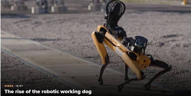 인력 부족 문제 해결책 4족 로봇 시장 경쟁 가열 VIDEO:Where Four-Legged Robot Dogs Are Finding Work