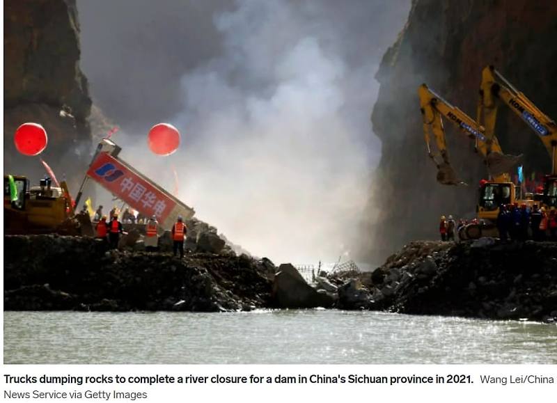 세계 최고 높은 3D 프린팅 구조물...티베트 고원에 180m 높이 댐 건설 VIDEO: AI and 3D printers build 180-meter-tall dam on tibetan plateau