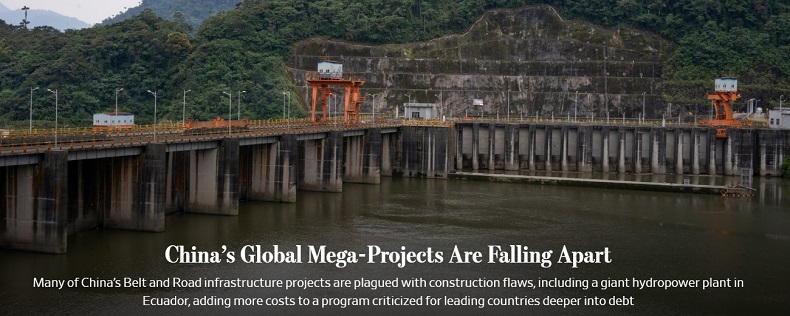 중국 건설 에콰도로 수력발전소 수천개소에서 균열 발생 붕괴 우려 China’s Global Mega-Projects Are Falling Apart
