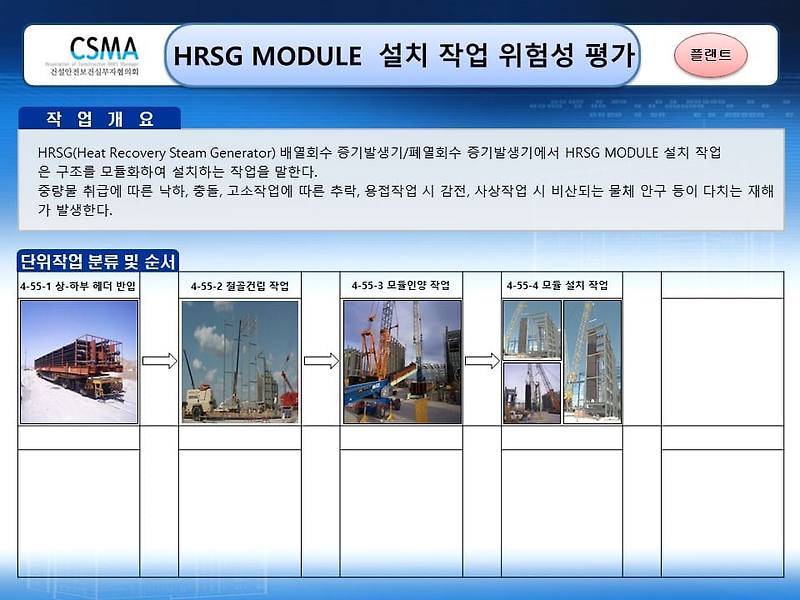 [건설공사 안전비법]_HRSG MODULE 설치 작업 위험성평가 양식