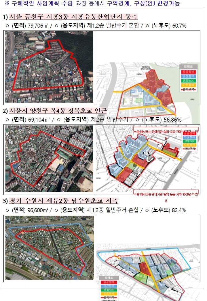 소규모주택정비 관리지역 20곳, 주거재생혁신지구 7곳 선정 [국토교통부]