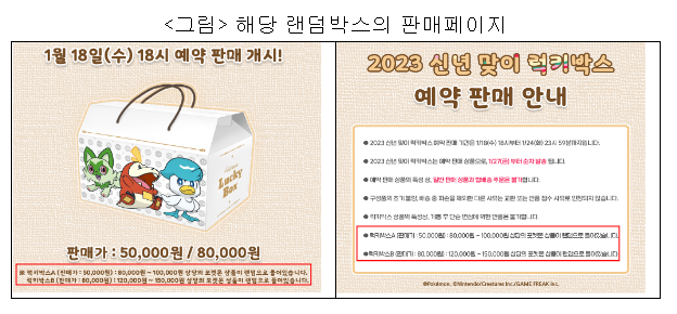 포켓몬코리아의 전자상거래법 위반행위 제재