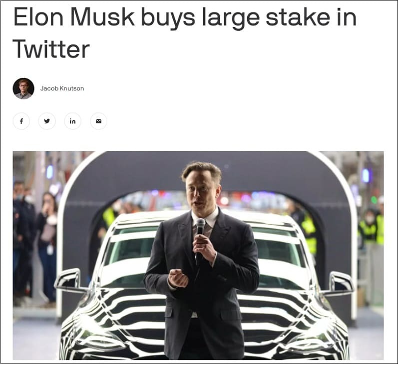 머스크의 트위터 최대주주 등극...소설미디어 판도 뒤집힌다  VIDEO: Elon Musk buys large stake in Twitter