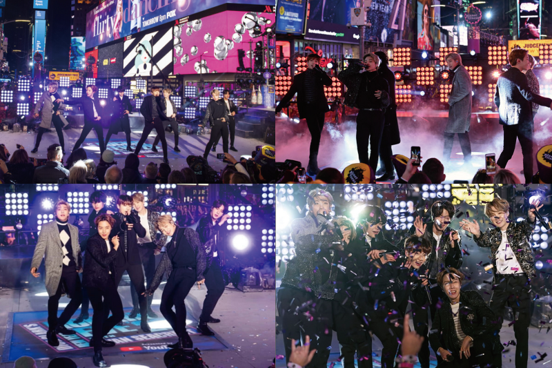뉴욕 타임스퀘어에서 공연한 방탄소년단 BTS, '마이클잭슨의 환생'   /   제이홉 정국