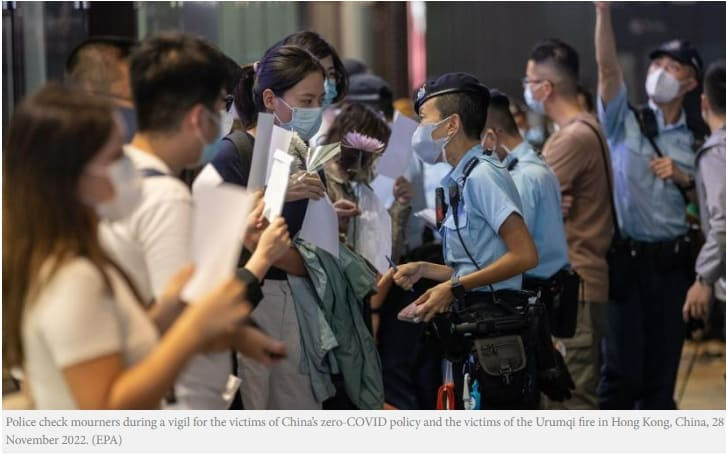 강력한 치안 통제를 받고 있는 중국 도시들...시위 격화일로 China Cities under Heavy Policing after Protests