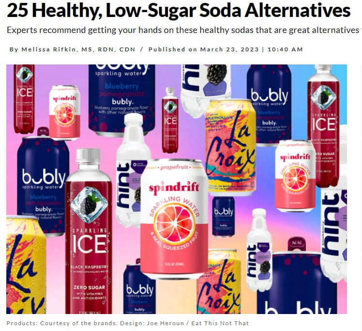 콜라 말고 '탄산수'의 건강 효과 25 Healthy, Low-Sugar Soda Alternatives